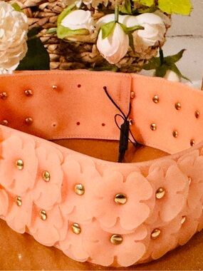 RARE BURBERRY flower petal belt..
